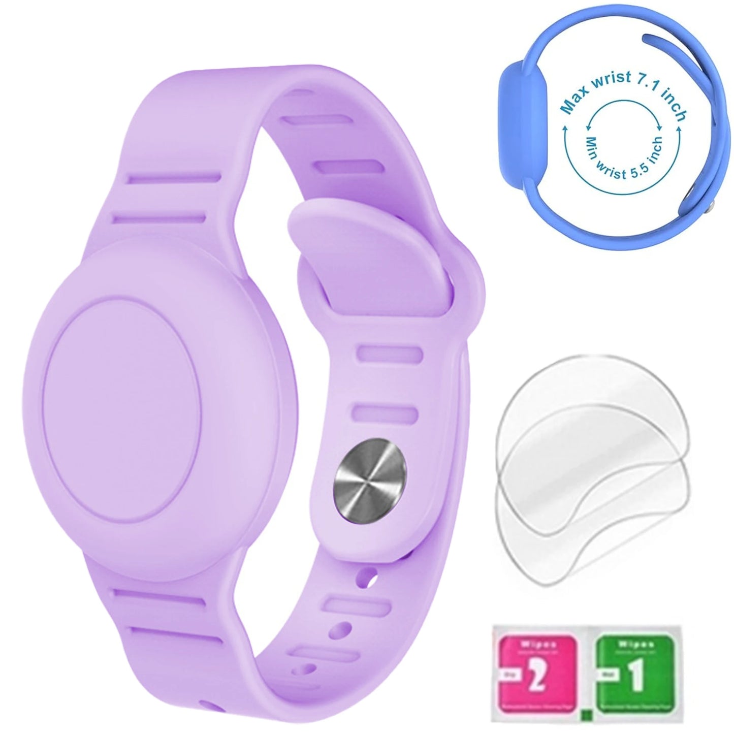 Bracelet for Kids AirTag, Nylon Stretch Braided Air Tag Wristband, Protective Case GPS Tracker Holder,Watch Band Toddler Child