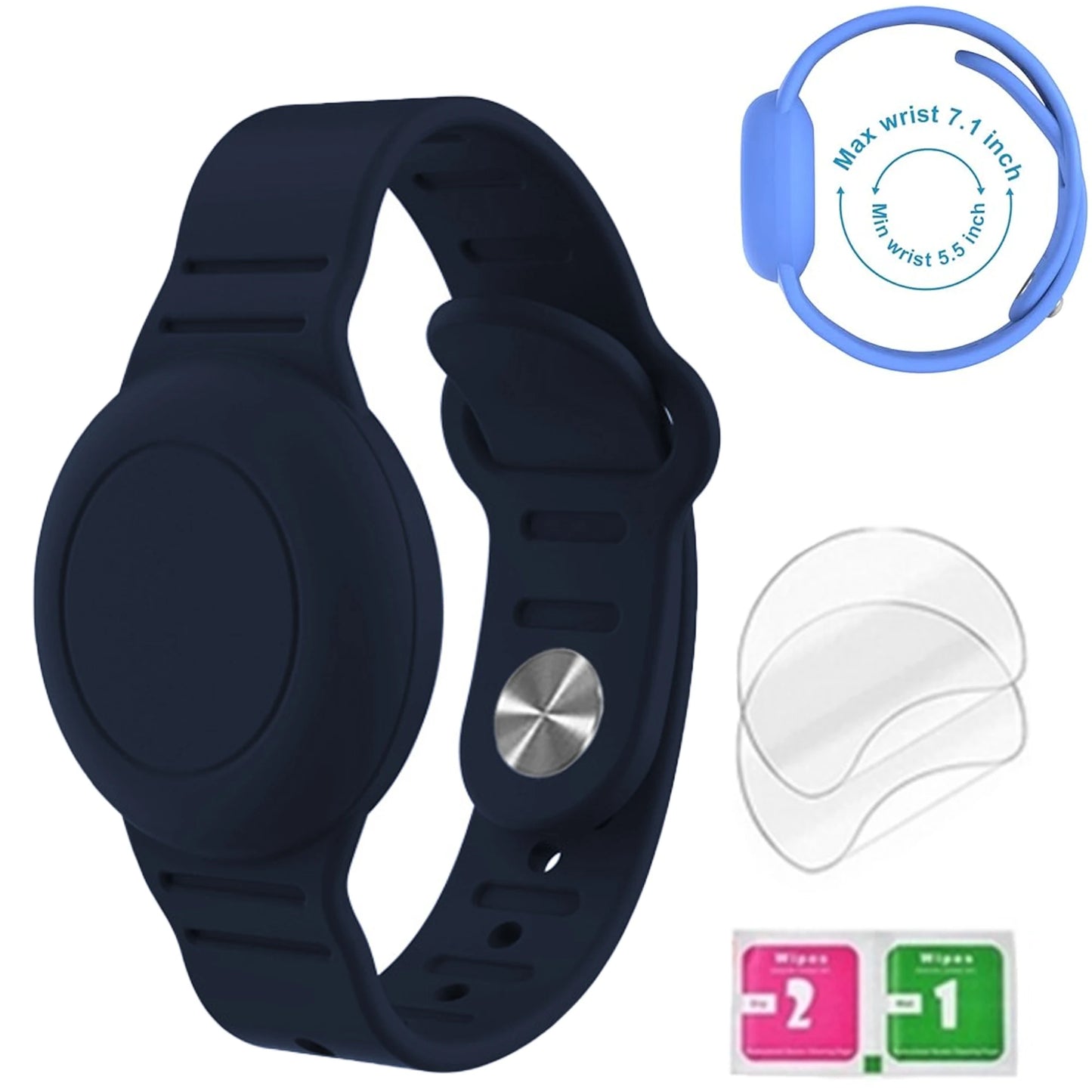 Bracelet for Kids AirTag, Nylon Stretch Braided Air Tag Wristband, Protective Case GPS Tracker Holder,Watch Band Toddler Child