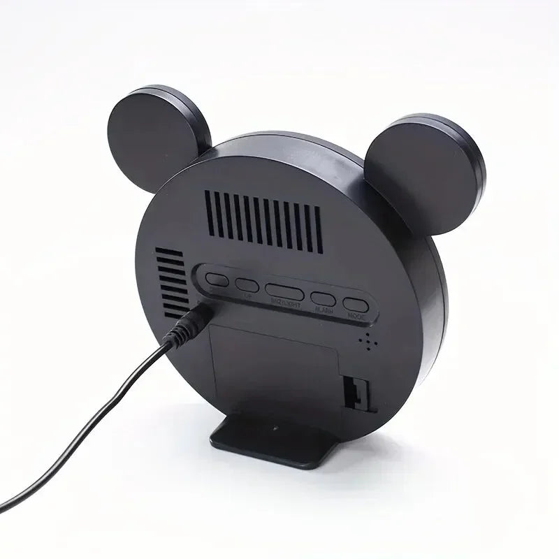 1 Set Mini Mouse Electronic Gift Clock Bedside Decoration Shipped with USB Charging Cable Snooze Digital Alarm Clock LED Clock