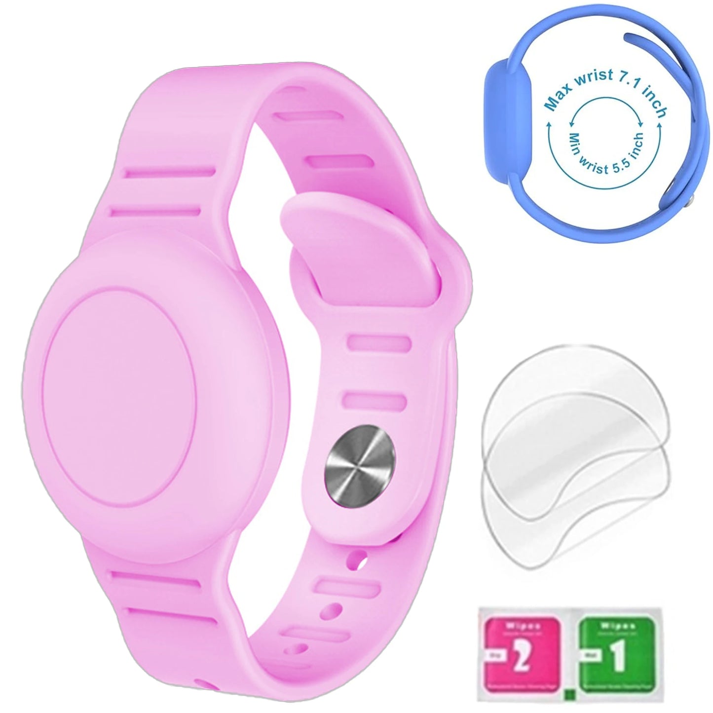 Bracelet for Kids AirTag, Nylon Stretch Braided Air Tag Wristband, Protective Case GPS Tracker Holder,Watch Band Toddler Child
