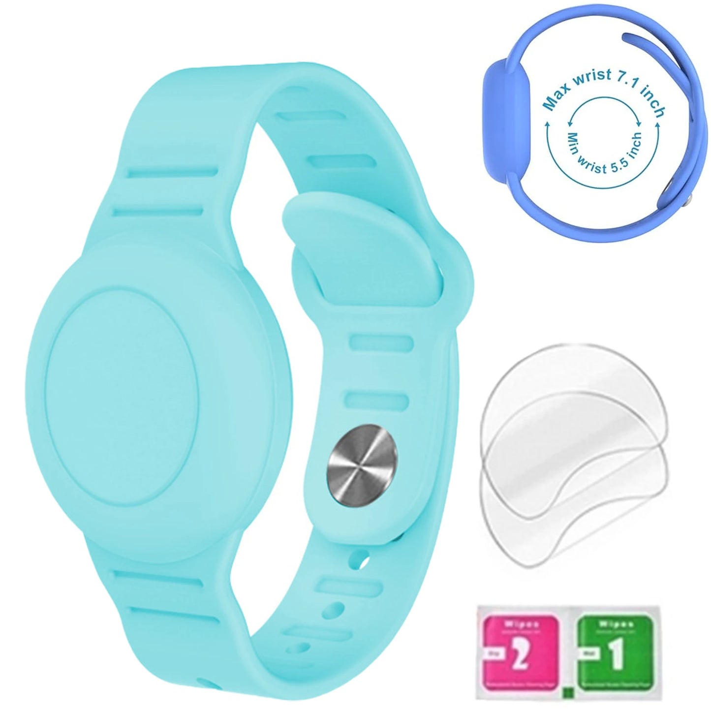 Bracelet for Kids AirTag, Nylon Stretch Braided Air Tag Wristband, Protective Case GPS Tracker Holder,Watch Band Toddler Child
