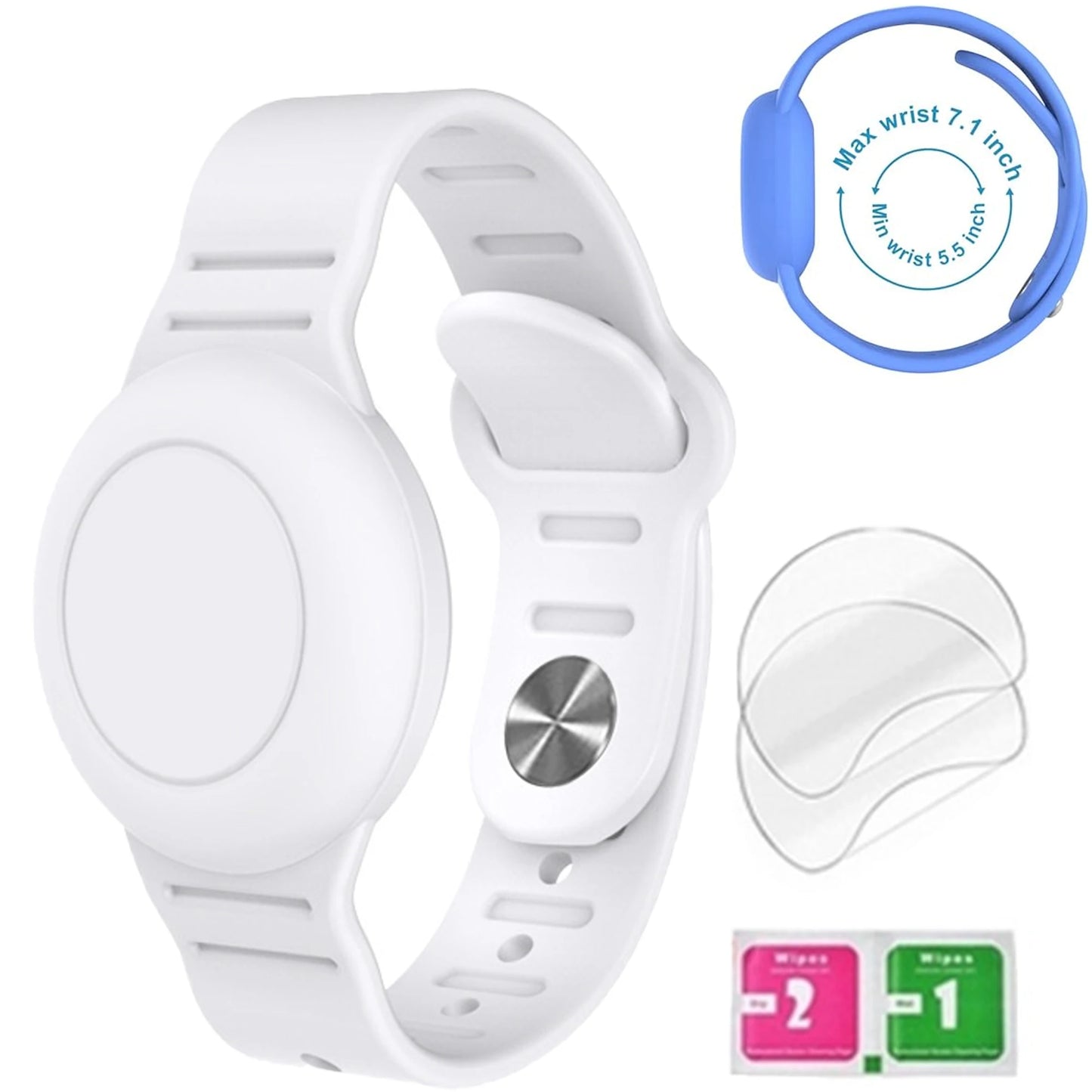 Bracelet for Kids AirTag, Nylon Stretch Braided Air Tag Wristband, Protective Case GPS Tracker Holder,Watch Band Toddler Child