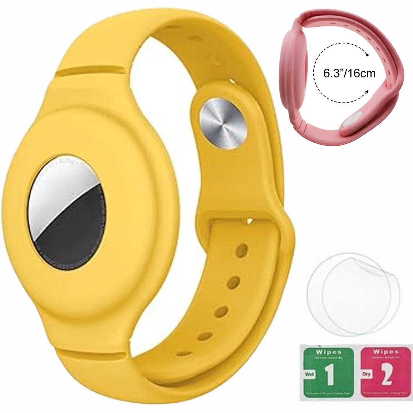 Bracelet for Kids AirTag, Nylon Stretch Braided Air Tag Wristband, Protective Case GPS Tracker Holder,Watch Band Toddler Child
