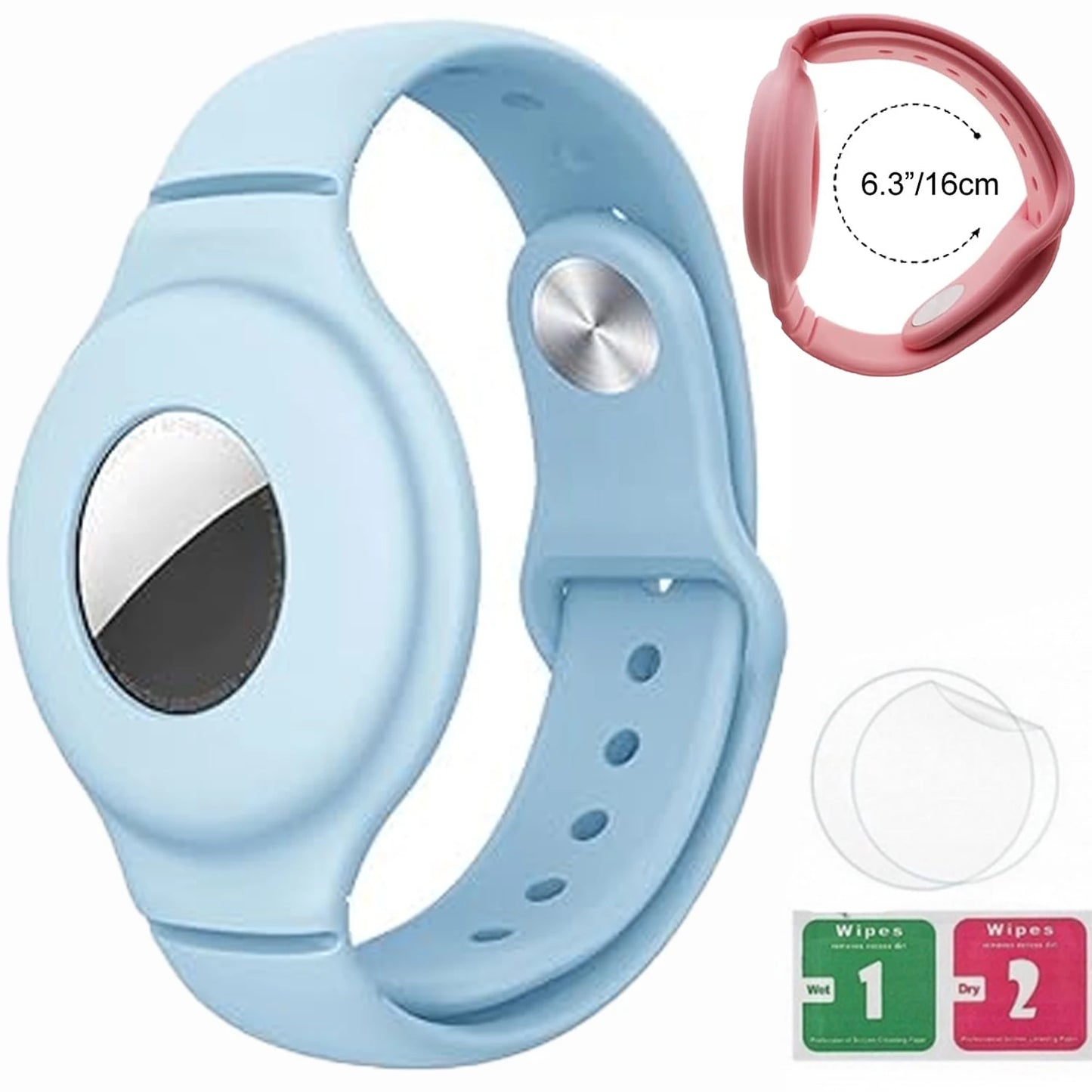 Bracelet for Kids AirTag, Nylon Stretch Braided Air Tag Wristband, Protective Case GPS Tracker Holder,Watch Band Toddler Child