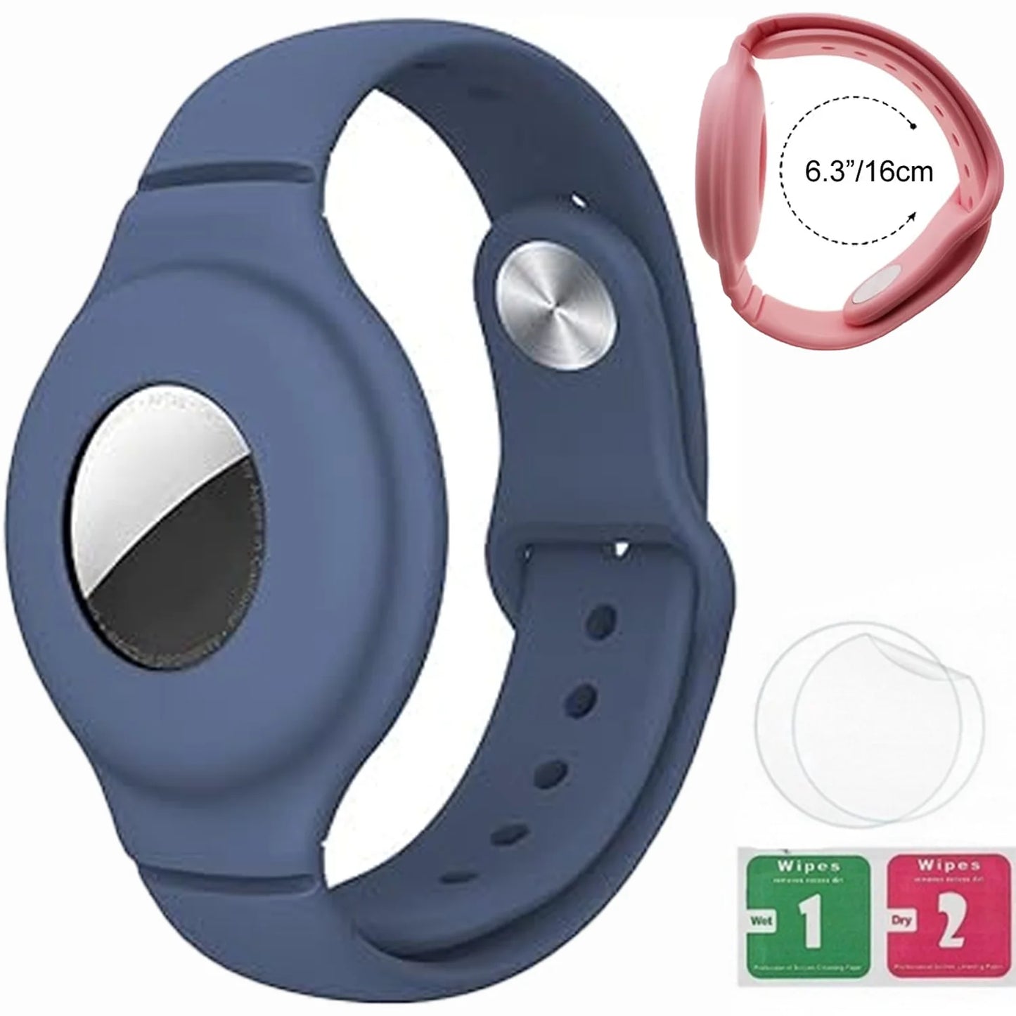 Bracelet for Kids AirTag, Nylon Stretch Braided Air Tag Wristband, Protective Case GPS Tracker Holder,Watch Band Toddler Child
